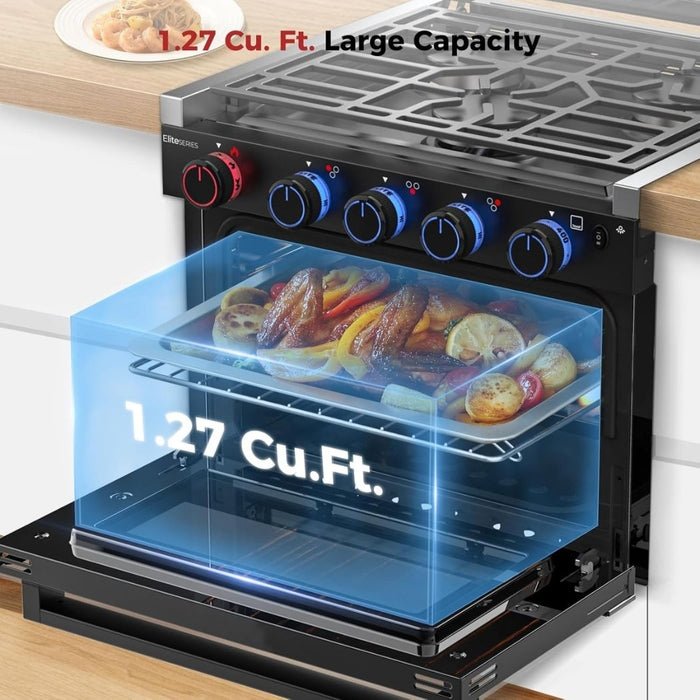 CAMPLUX 2-in-1 RV Propane Oven Stove
