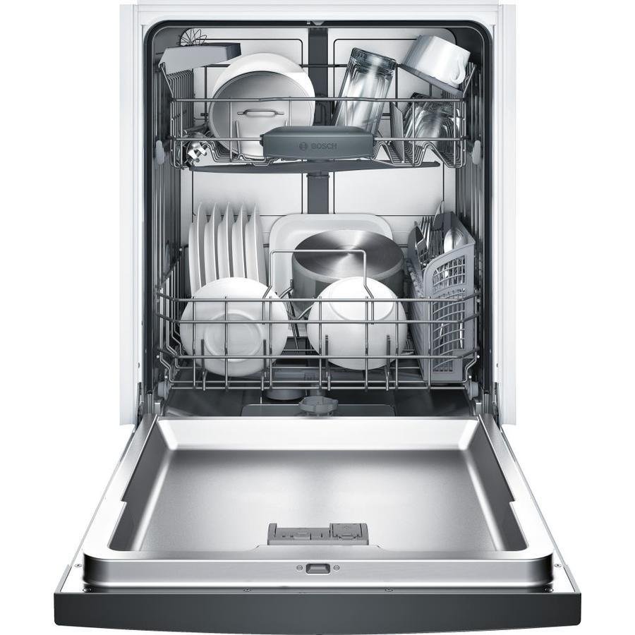 Bosch 100 Series PureDry 50-Decibel Front Control 24-in Built-In Dishwasher (Fingerprint-Resistant Stainless Steel) ENERGY STAR