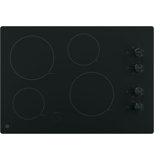 GE 30″ Built-In Knob Control Electric Cooktop JP3030DWBB